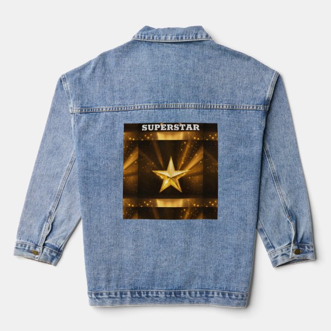 "Shine Bright: Super Star Denim" Jeansjacke (Rückseite)