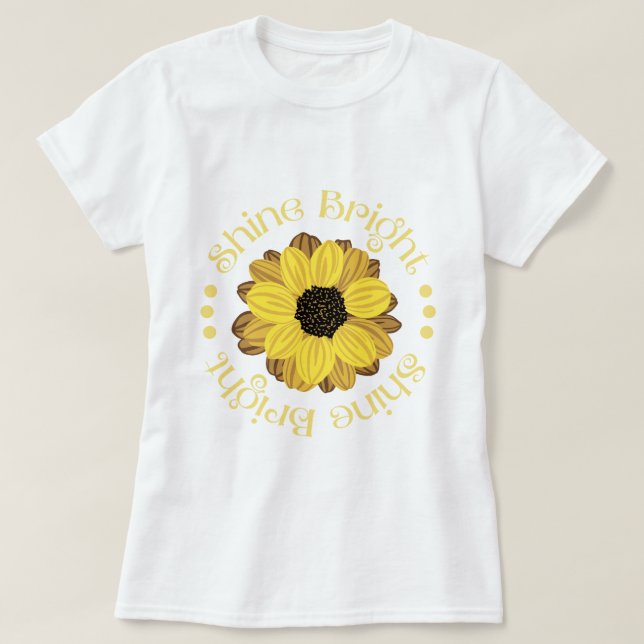 Shine Bright Yellow Sunflower T-Shirt (Design vorne)