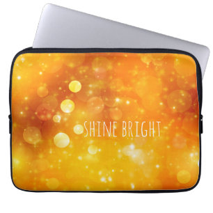 Shine Bright Zitat mit Sparkle Design Laptopschutzhülle