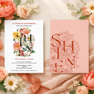 SHINE Florales Kreatives Firmenevent Einladung