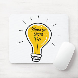 Shine for JESUS - Matthew 5:16 Sonntagsschule Mousepad
