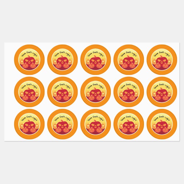 Shine God's Light Halloween Waterproof Labels Etiketten (Blatt)
