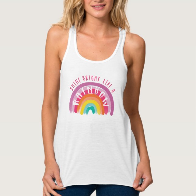Shine Hell wie ein Rainbow Gay Pride LGBTQ Tank Top (Vorderseite)