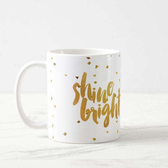 Shine-helles Imitat-Gold beschriftet Kaffeetasse