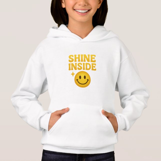 Shine Inside - Happy Smiley Design Hoodie (Vorderseite)