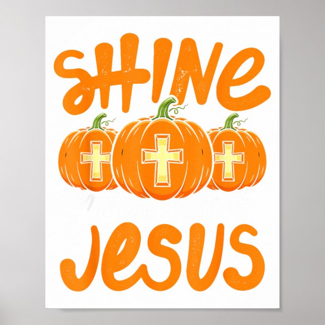 Shine Like The Light Of Jesus Christian Jack O Lan Poster (Vorne)