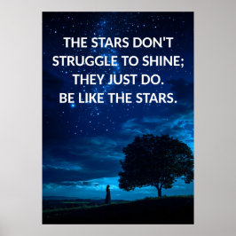 Shine like the stars motivation poster