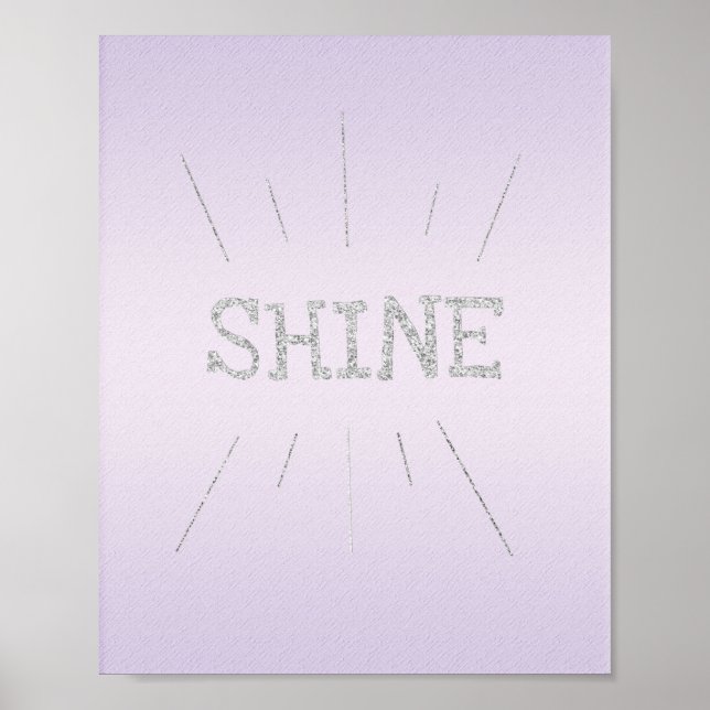 Shine Lila mit Silver Glitzer Poster (Vorne)