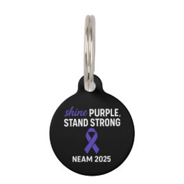 Shine Lila Stand Strong NEAM 2025 Epilepsy Haustiermarke