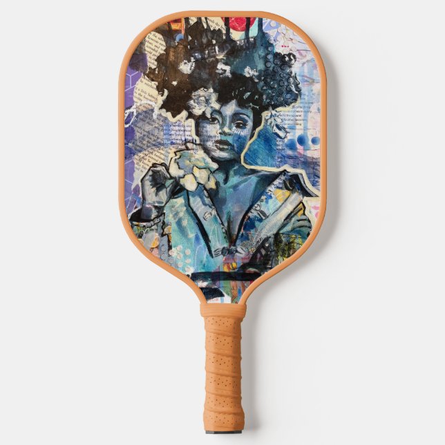 Shine Monogram Initial Pickleball Schläger (Vorderseite)