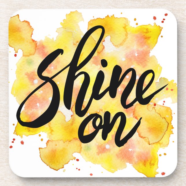 Shine on Graffiti Art Getränkeuntersetzer (Vorderseite)