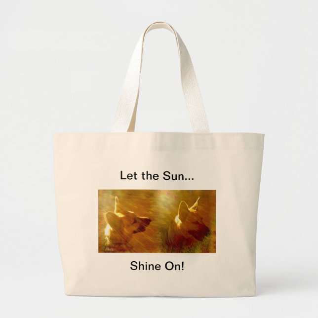 Shine on me German Shepherd Black & Tan zwei Ansic Jumbo Stoffbeutel (Vorne)