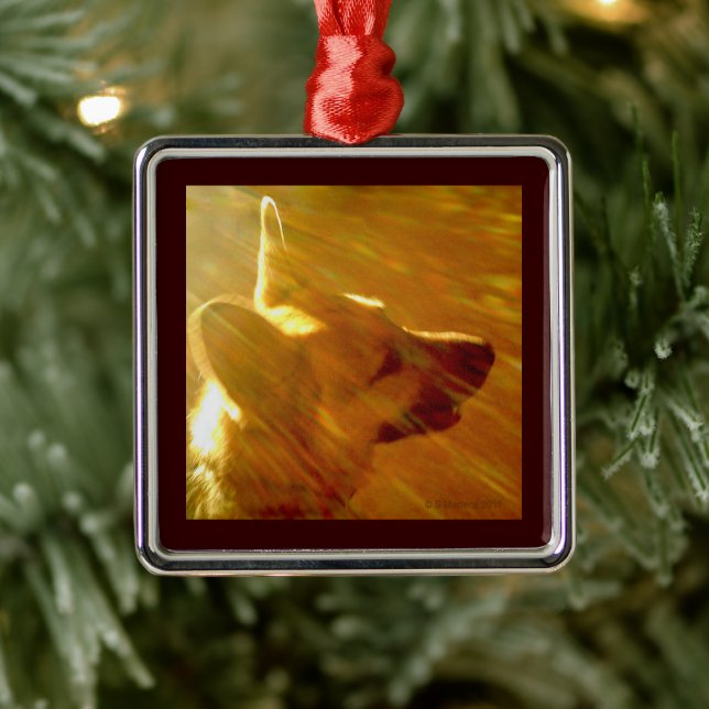Shine on Me Heaven German Shepherd Silbernes Ornament (Baum)