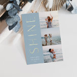 Shine on | Modern 3 Foto Collage Hanukkah Folien Feiertagskarte<br><div class="desc">Ein elegantes und elegantes Hanukkah-Kartendesign mit drei Fotos,  die rechts in einem vertikalen Layout ausgerichtet sind. "Shine" erscheint neben Ihrem Foto im modernen Goldfolientyp. Personalisieren Sie mit Ihrem Familiennamen und dem individuellen Hanukkah Gruß unten für die perfekte Touch zu diesen cool minimalistischen Urlaubsfotokarten.</div>