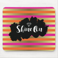 Shine on Pink Orange & Imitate Gold Metallic Strip