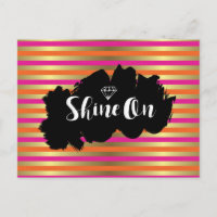 Shine on Pink, Pink & Imitate Gold Metallstreifen