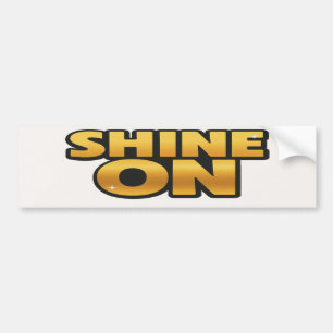 Shine on Retro 70er Metallic Gold Disco Letting Autoaufkleber