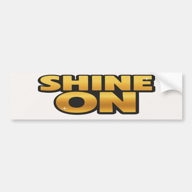 Shine on Retro 70er Metallic Gold Disco Letting Autoaufkleber (Vorne)