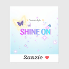 ✨ Shine on Sticker - Mini Pastel Butterfly Zitat