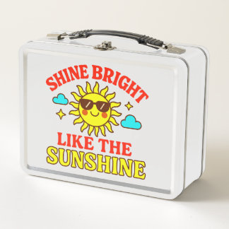 Shine On the Go – Strahlendes Zitat Metall Brotdose