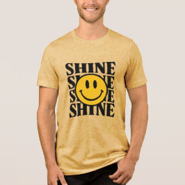 SHINE Retro Smiley Face Bold Typography Tee