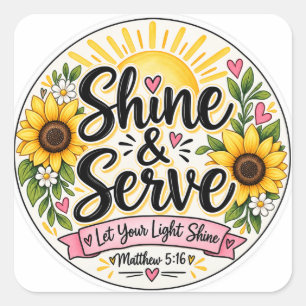 Shine & Serve Christlicher Aufkleber Lass dein L