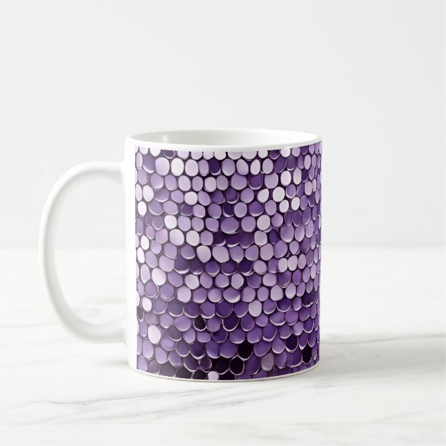 Shine Shine Lila Star AI art Kaffeetasse (Links)