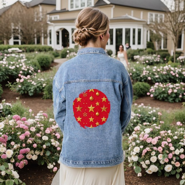 Shine, Starry Christmas Jeansjacke (Hochzeit Rückseite)