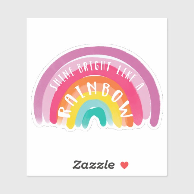 Shine strahlt wie ein Rainbow-Gay Pride LGBTQ Aufkleber (Blatt)