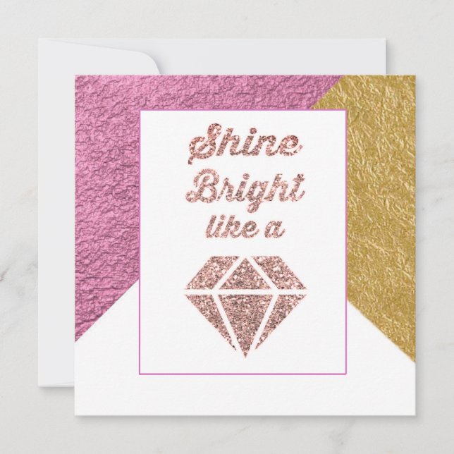 Shine strahlt wie eine Diamantgrüßkarte (Vorderseite)