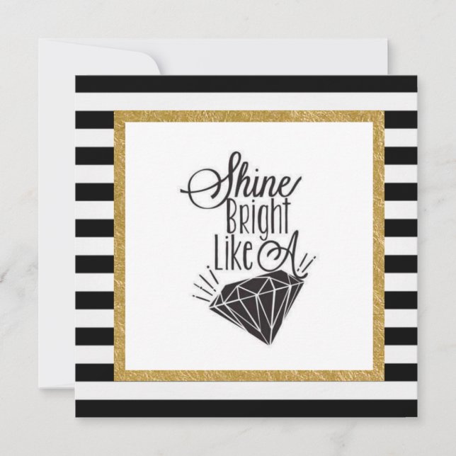 Shine strahlt wie eine Diamantkarte (Vorderseite)