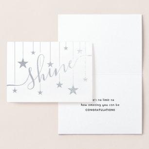 SHINE Suspended Stars Congratulations Script Real Folienkarte