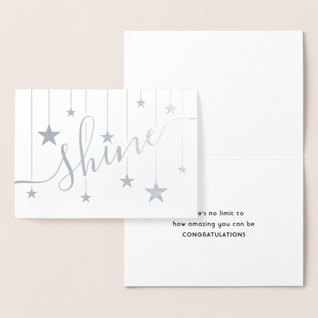SHINE Suspended Stars Congratulations Script Real Folienkarte (Anzeige)