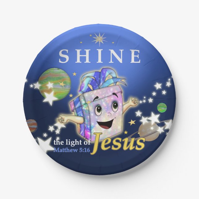 Shine the Light of Jesus Pappteller (Vorderseite)