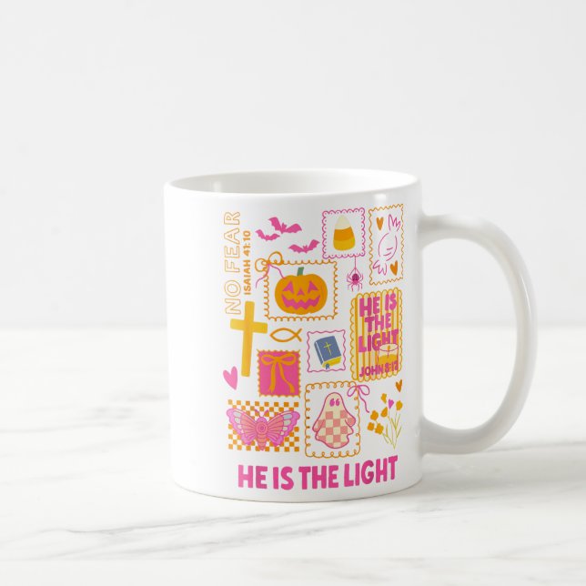 Shine With The Light Of Jesus Christian Halloween  Kaffeetasse (Rechts)