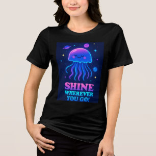 Shine Woherever You Go Quallyfish T-Shirt Tri-Blend Shirt