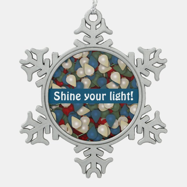Shine your Light Contemporary Art Ornament (Vorderseite)