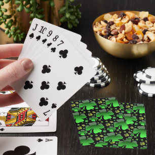 Shiney Kleeblatts spielen Karten Spielkarten