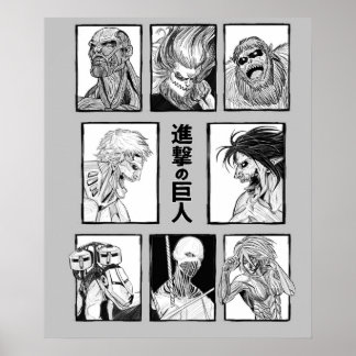 Shingeki no Kyojin Attack auf Titan Titans Poster