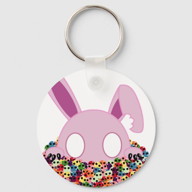 Shinikaru the Bunny - Zuckerschädel Schlüsselanhänger (Vorderseite)
