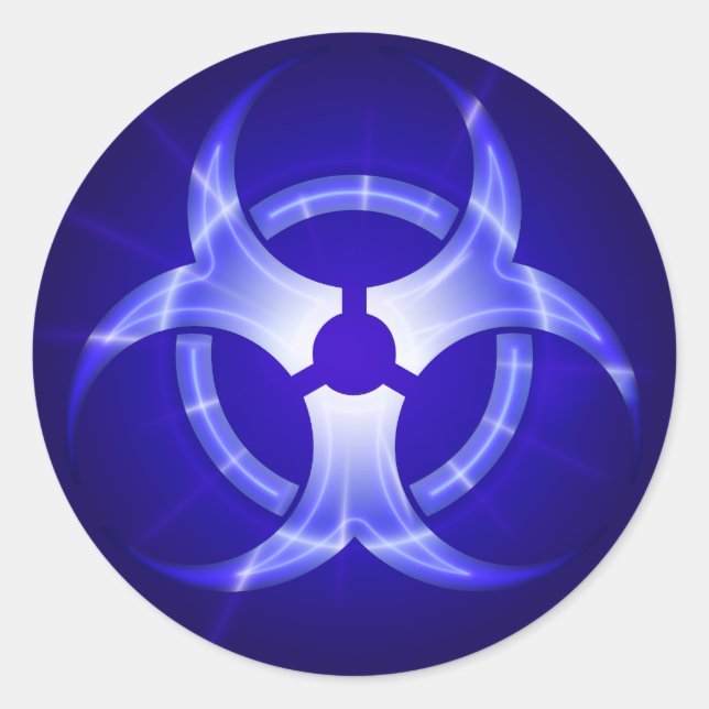 Shining Blue Biogefährdung Symbol Sticker (Vorderseite)