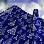 Shining Christmas Trees Stars Royal Blue Geschenkpapier<br><div class="desc">Starlight Weihnachtsbäume strahlen hell vor dem königsblauen Hintergrund in diesem festlichen Urlaubsmuster.</div>