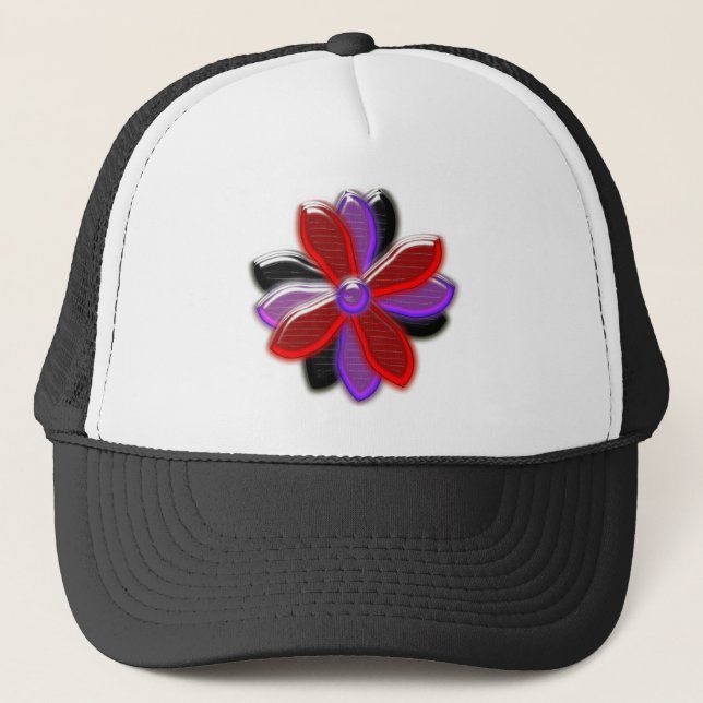 Shining Daisy Blume Hat Truckerkappe (Vorderseite)
