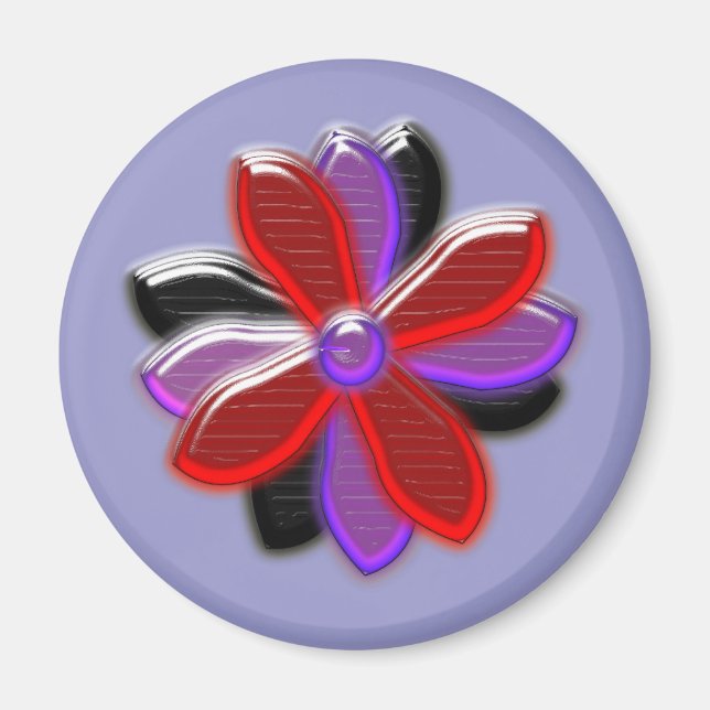 Shining Daisy Blume Magnet (Vorne)