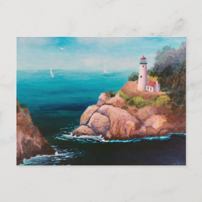 Shining Point Lighthouse Postcard Postkarte (Vorderseite)