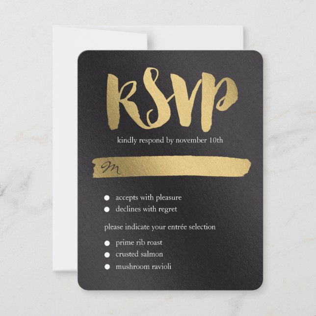 Shining Promise Wedding RSVP Card (Vorderseite)