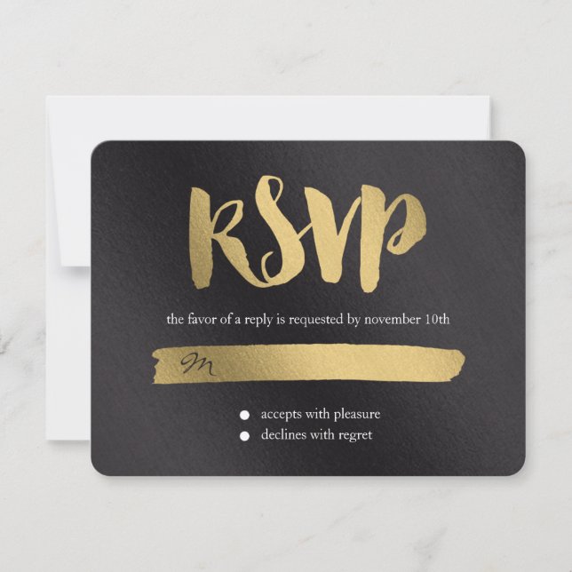 Shining Promise Wedding RSVP Card Karte (Vorderseite)