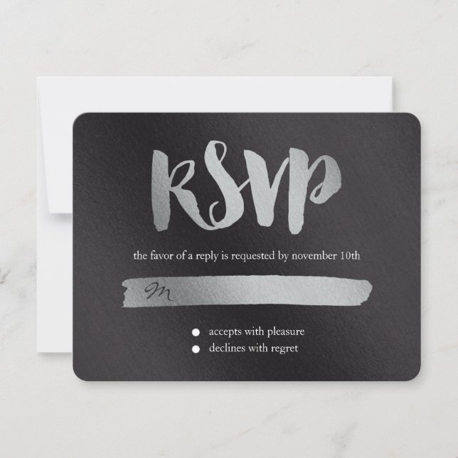 Shining Promise Wedding RSVP Card Karte (Vorderseite)