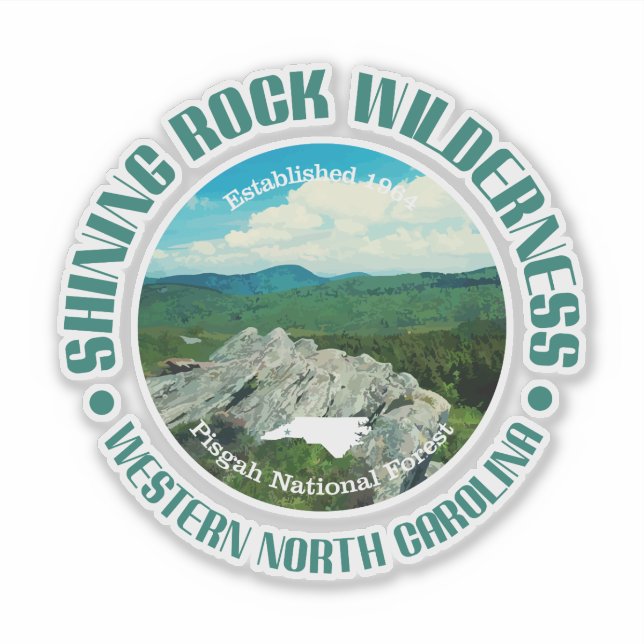Shining Rock Wilderness Aufkleber (Vorderseite)