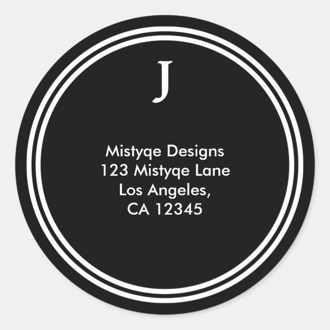 Shining Star Bar/Bat Mitzvah Monogram Stickers (Vorderseite)